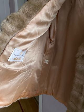 Chaquetón pelo sintético beige