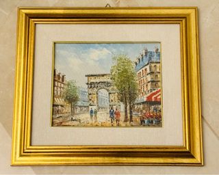 Quadro parigino con cornice dorata