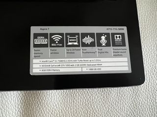 Ordenador Portátil Acer Aspire 7 Negro