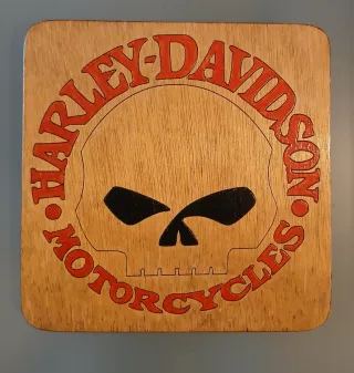 Escudo Harley Davidson Madera Pintado