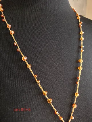 Collana uncinetto con pendente centrale