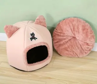 Cama para Gatos Rosa con Orejas