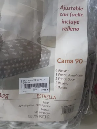 Saco Nórdico Cama 90 Karamelo Estrella