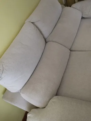 Sofá 2 plazas beige tela