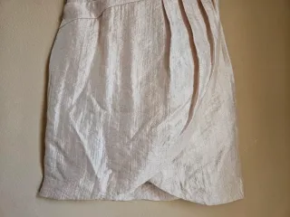 Vestido de fiesta beige