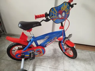 Bicicleta Infantil Spiderman Azul y Roja 12''
