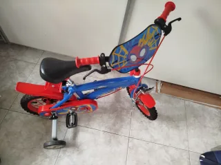 Bicicleta Infantil Spiderman Azul y Roja 12''