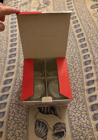 Set: 4 Bicchieri NUOVI In Vetro a Mosaico BRANDANI