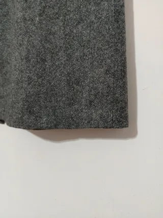 Gonna lunga grigia lana e seta taglia M