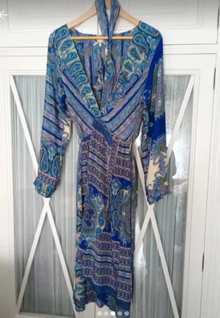 Vestido largo Takezo estampado