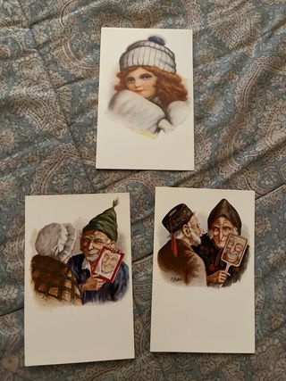 7 Postales Antiguas Coleccionables