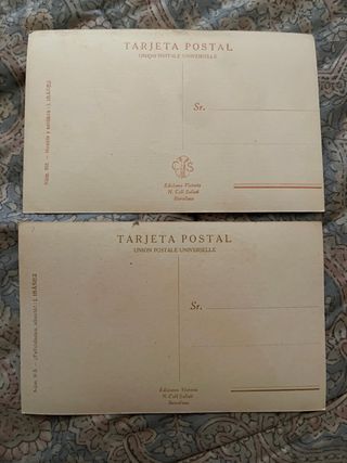 7 Postales Antiguas Coleccionables