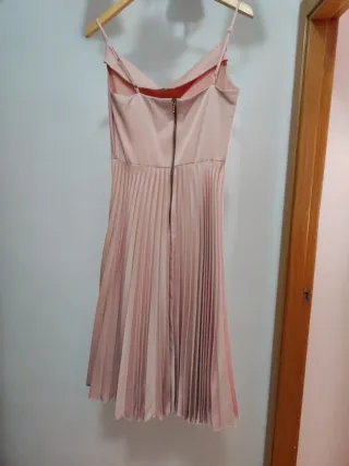 Vestido rosa palo plisado talla desde 38/40