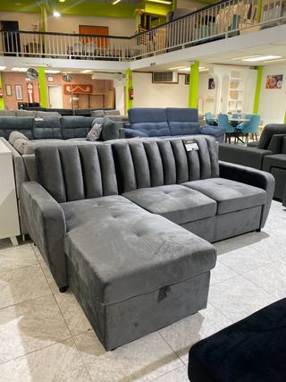 Sofá Cama Chaise Longue Gris Nuevo