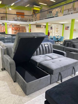 Sofá Cama Chaise Longue Gris Nuevo
