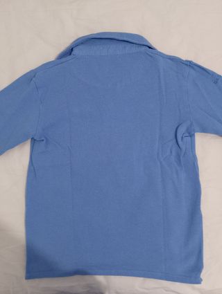 Camisa polo infantil azul