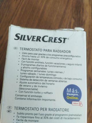 Termostato Radiador SilverCrest