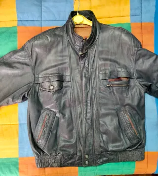 Guacca uomo in pelle -vintage-taglia XL