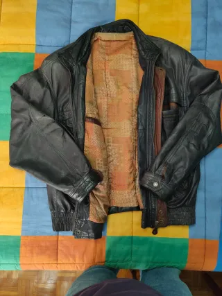 Guacca uomo in pelle -vintage-taglia XL