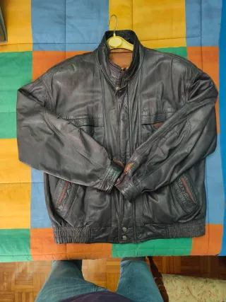 Guacca uomo in pelle -vintage-taglia XL