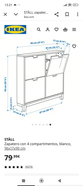 Zapatero Ikea Blanco