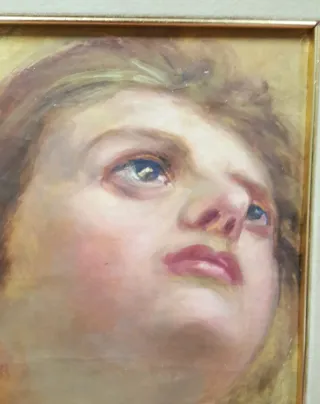 Bozzetto Volto Pittore fine secolo XIX 27x22