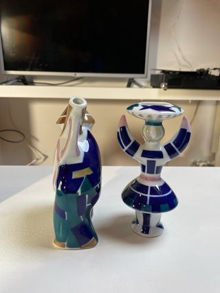 Figuras Sargadelos Cerámica gaiteiro y pescantina