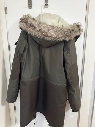 Cazadora Elvine 3/4 impermeable verde