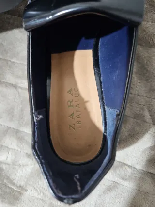 Mocasines Zara Mujer Negros con Flecos