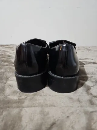 Mocasines Zara Mujer Negros con Flecos