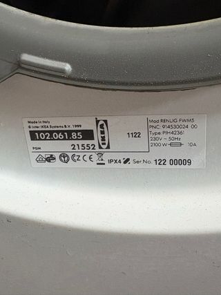 Lavadora Ikea RENLIG FWM5 - No Funciona