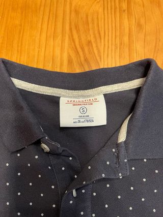 Polo Springfield azul marino lunares