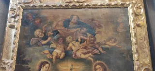 Pintura antigua Sagrada Familia