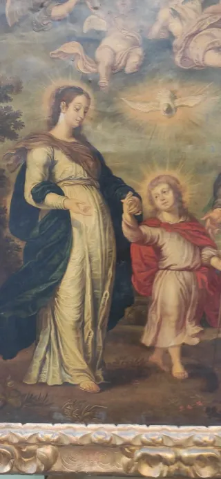 Pintura antigua Sagrada Familia