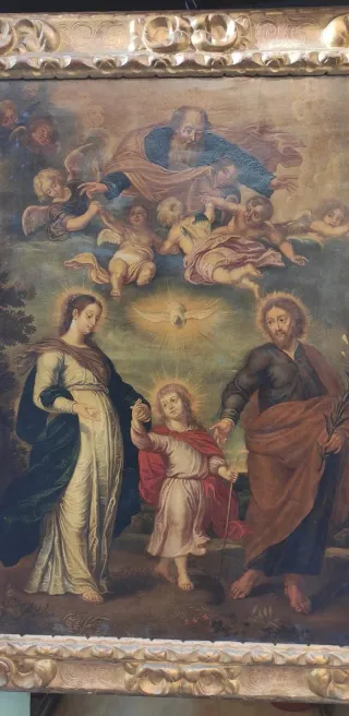 Pintura antigua Sagrada Familia