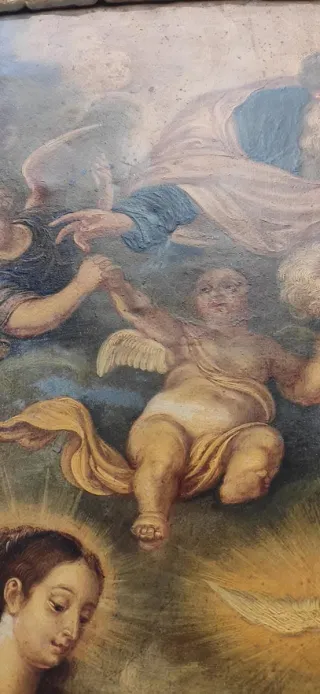 Pintura antigua Sagrada Familia