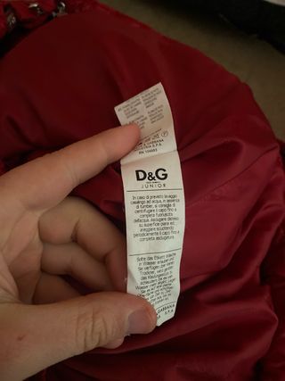 Piumino D&G Bambina Rosso Taglia 119 cm