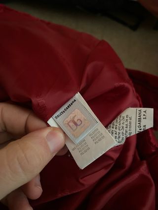 Piumino D&G Bambina Rosso Taglia 119 cm