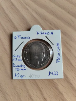 10 Francos 1933 Francia