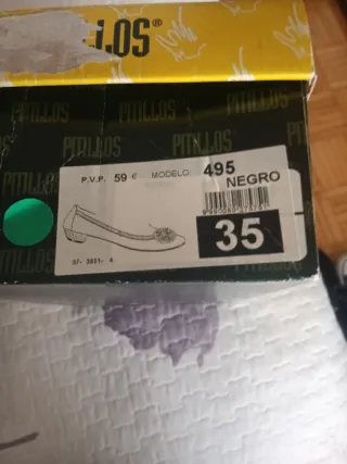 Zapatos Pitillos Talla 35 Negros