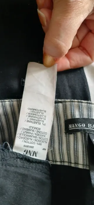 Pantalón Mango T38 Negro