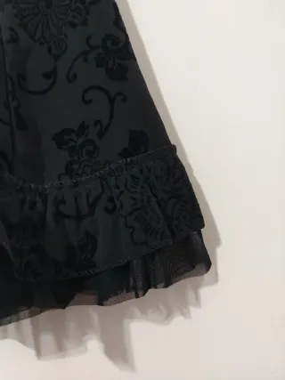 Gonna cotone floreale ciniglia M