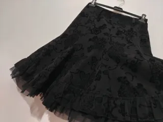 Gonna cotone floreale ciniglia M