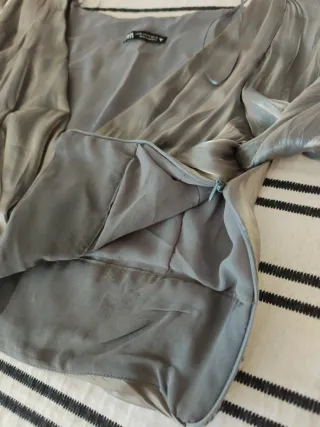 Top fiesta plateado Zara