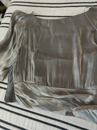 Top fiesta plateado Zara