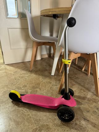 Patinete infantil rosa 3 ruedas