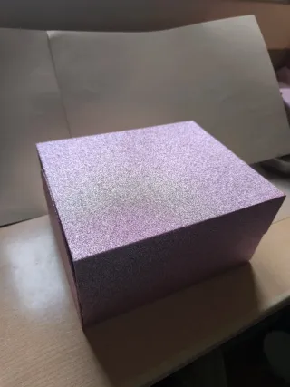Caja joyero rosa brillante