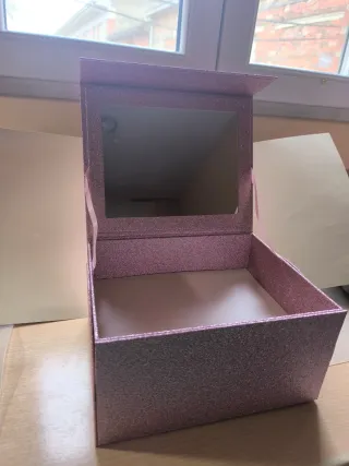 Caja joyero rosa brillante