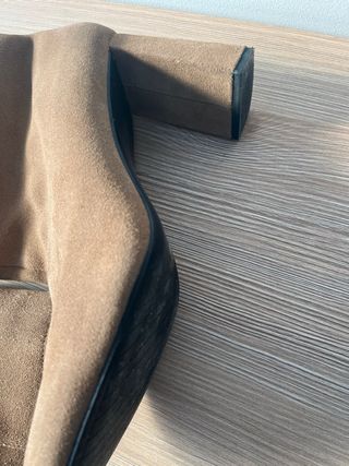 Botas altas ante beige Zara T41