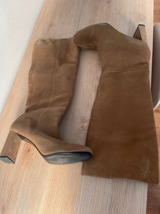 Botas altas ante beige Zara T41